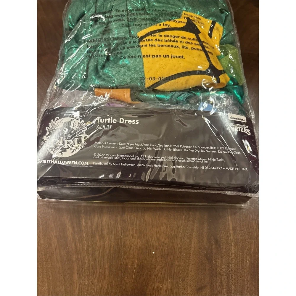 Spirit Halloween TMNT Turtle Dress Costume Adult Large 12-14 Ninja Turtles - Picture 6 of 6